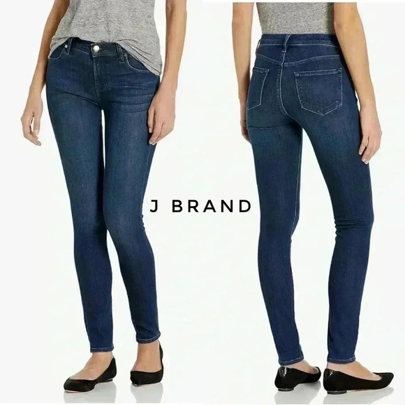 BNWT J brand mid- rise super  skinny jeans size 23 - Picture 1 of 6